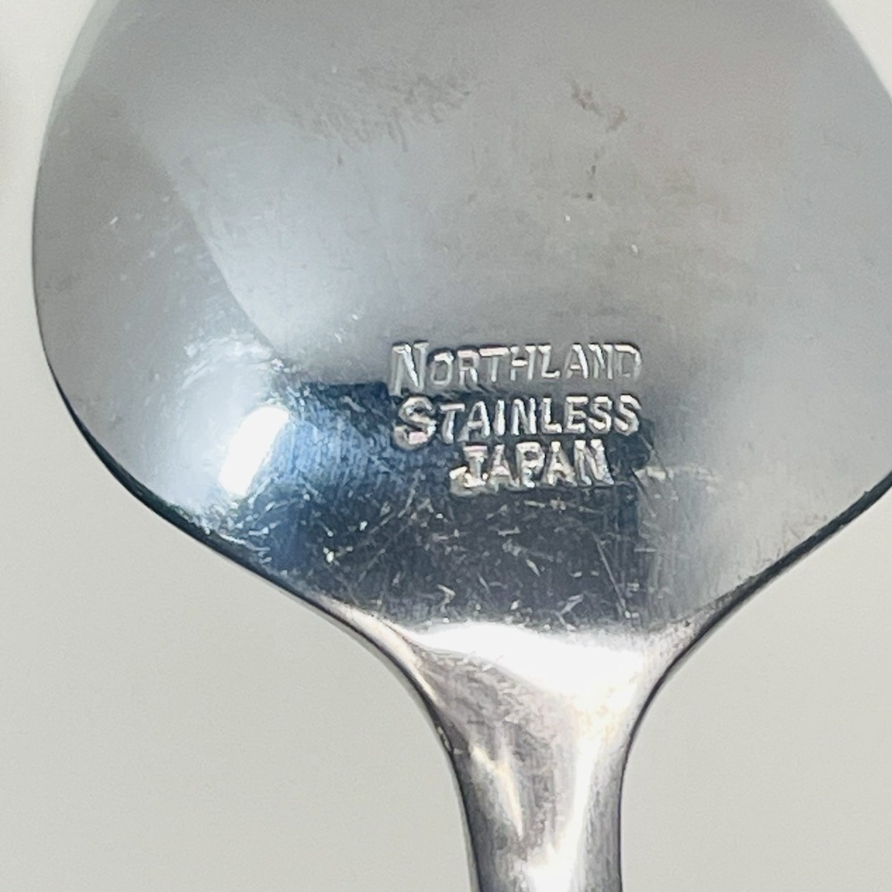 Oneida Northland NAPA VALLEY Stainless Teaspoons Brown Handle Set Lot of 6 - Picture 4 of 5